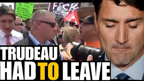 Justin Trudeau FORCED to leave TOWN due to protestors