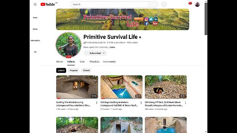 Natural Grounded Organic Woman Build Underground Survival Shelter in the Jungle!