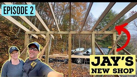 Jay’s New Shop-Episode 2–Garage Addition/Band Board and Roof Rafters