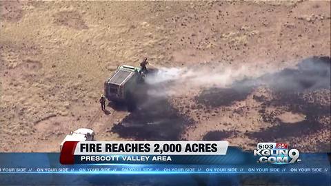 Viewpoint Fire at 2,000 acres near Chino Valley, evacuations underway