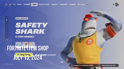 Fortnite Item Shop|July 13, 2024(*New* Safety Shark Bundle)