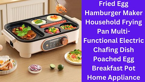 Fried Egg Hamburger Maker Household Frying Pan Multi-Functional Electric