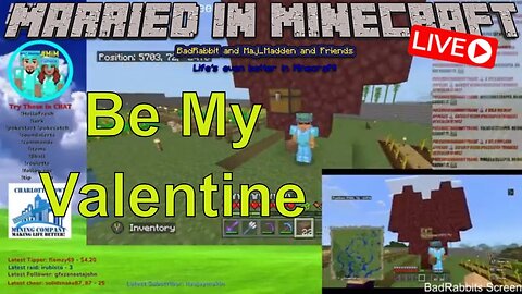 Valentines Day Stream 23! Can we finish the Quest? #MarriedInMinecraft #MiM #Minecraft