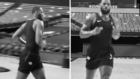 LeBron James Works Out At Staples Center! Prepares To Return