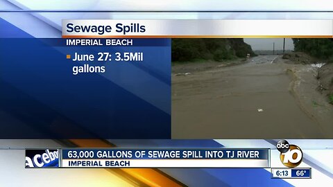 63,000 gallons of sewage spill into Tijuana River