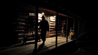 Off Grid Log Cabin Build, Selecting Porch Lights