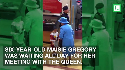 Little Girl Greeting Queen with Curtsy Gets Whacked by Royal Guard