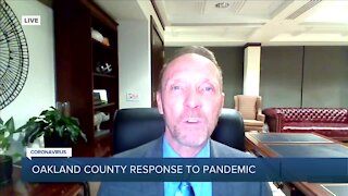 County Executive Dave Coulter speaks on COVID-19 efforts in Oakland County