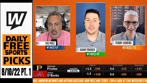 Free Sports Picks | WagerTalk Today PART 1 | MLB Picks | NFL Preseason Week 1 | August 10