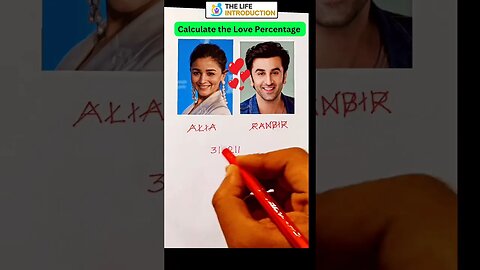 Love Percentage ❤️ between Alia and Ranbir Kapoor #aliabhatt #ranlia #love 💘