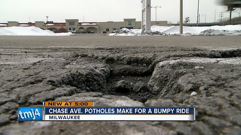 Milwaukee 'frequently addressing' craterous potholes on Chase Ave.