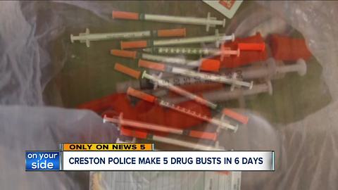 Creston police make 5 drug busts in 6 days