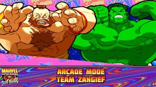 Marvel Super Heroes VS. Street Fighter: Arcade Mode - Team Zangief