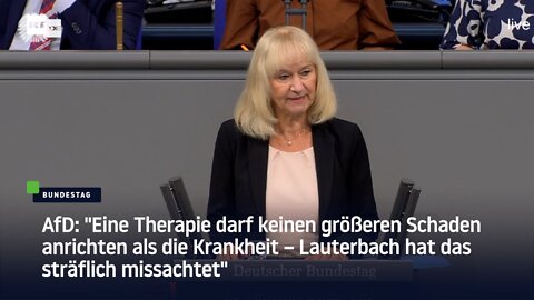 "Therapie darf keinen größeren Schaden anrichten als die Krankheit – Lauterbach hat das missachtet"