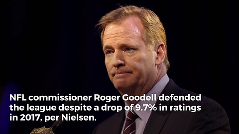 Roger Goodell Pats Himself On The Back For NFL Ratings, While They Continue To Drop