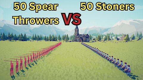 50 Spear Throwers Versus 50 Stoners || Totally Accurate Battle Simulator