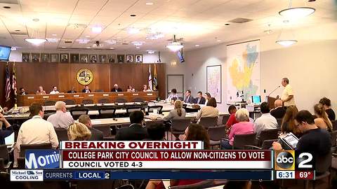 College Park allowing non-citizens to vote in city elections