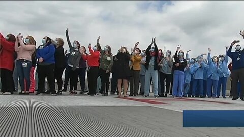 USAF flyover lifts spirits of workers on the frontlines of Covid-19