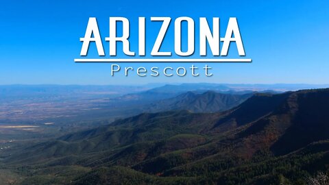 4K Arizona Mountain Road - Car Driving Relax Video - Prescott Town Of Jerome