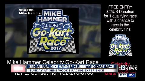 3rd annual Mike Hammer celebrity go-kart race