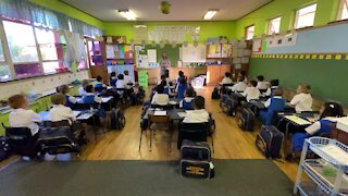 SOUTH AFRICA - Cape Town - First day of school for Grade 1, Goodwood Park Primary school(Video) (s8k)