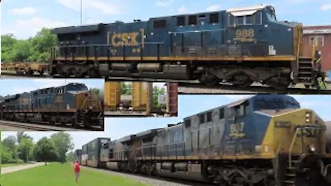 Triple Train Meet from Berea, Ohio June 5, 2021