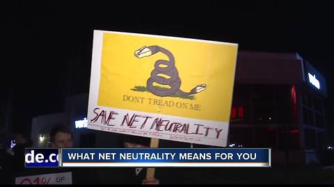 Protesters take a stand for net neutrality in Boise