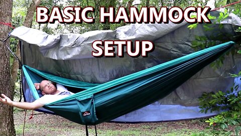 Basic hammock camping set up!! What you need and need to know. Hammock camping with a shelter!!