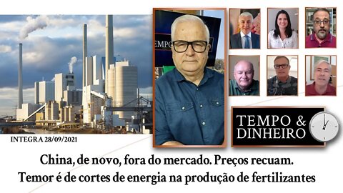 China de novo fora do mercado. Soja recua. Temor é de cortes de energia na produção de fertilizantes