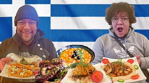 αλλοδαποί Trying GREEK FOOD for the FIRST TIME