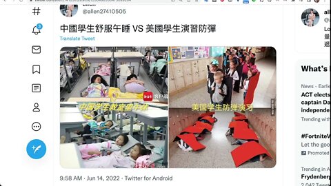 中國學生舒服午睡 VS 美國學生...