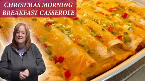 BREAKFAST ENCHILADA CASSEROLE Overnight Christmas Breakfast