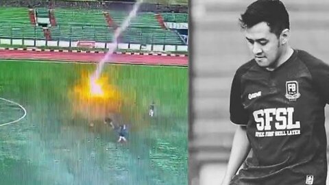 A Lightning Struck a Football Player During a Match in Indonesia