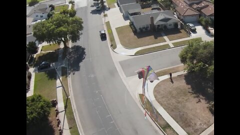 Go Fly a Kite! DJI FPV Drone flying out to see it ~ Buena Park CA