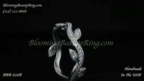 Custom Handmade In The USA Wedding Band BBR 626-B Lotus Leafy