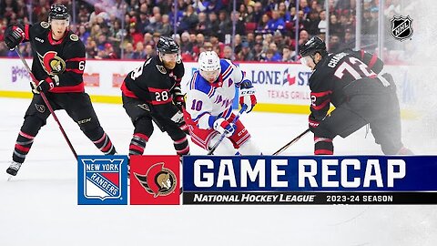 NHL Senators vs Rangers 2 - 7 Highlights