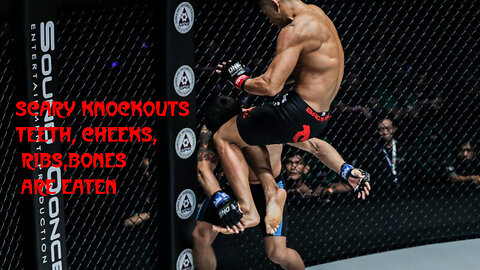 Scary knockouts / teeth, cheeks, ribs, bones are eaten