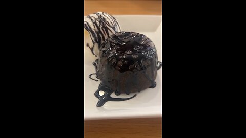 Delicious Lava Cake with Vanilla Ice-cream