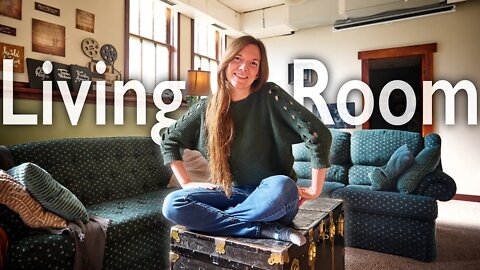 Inside Our Rustic/Vintage Living Room | 900 sq ft Home