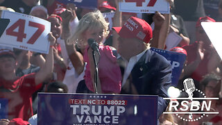 MUST SEE: President Trump brings grandchildren Carolina and Luke onstage in Wilmington, NC