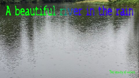 A beautiful river in the rain / river with fresh water.