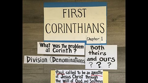 1 Corinthians Chapter 1 - Marianne Manley