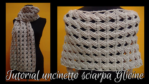 DIY Tutorial uncinetto sciarpa donna Glicine