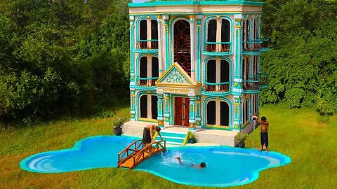 Building Creative A Modern 4-Story Mud Villa & Swimming Pool Design In The Forest By Ancient Skills