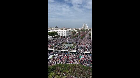 Substantial demonstration expressing solidarity with Gaza occurred in Rabat, the capital of Morocco