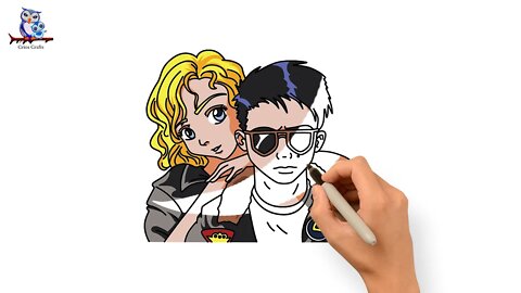 How To Draw Top Gun: Maverick and Charlotte - Tutorial