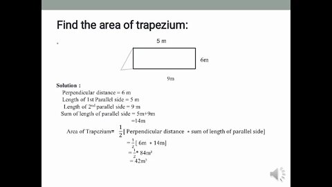 Maths B Class 6th Area of Trapezium