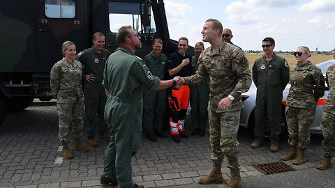 Joint Medical Team at Air Defender 23 Exchange Mementos