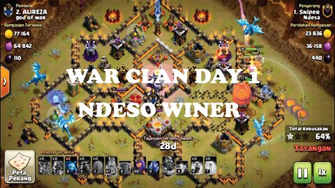 CLASH OF CLAN | liga Perang Clan Day 1 | CLASHER