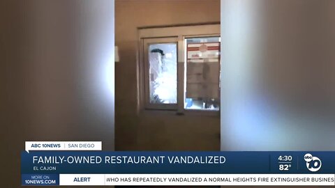 Family-owned restaurant is asking for the community's help in tracking down a vandal